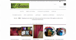 Desktop Screenshot of beanesindianclothing.com